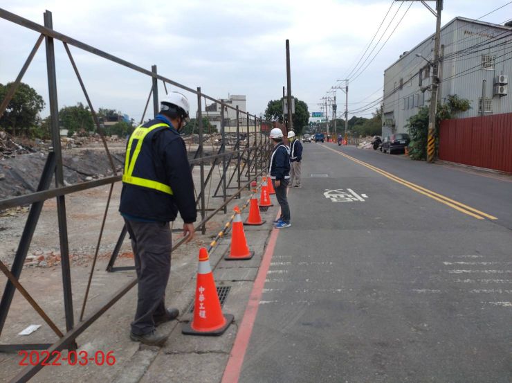 0306-工區聯合交維巡檢、圍籬噴漆及臨時電桿立設