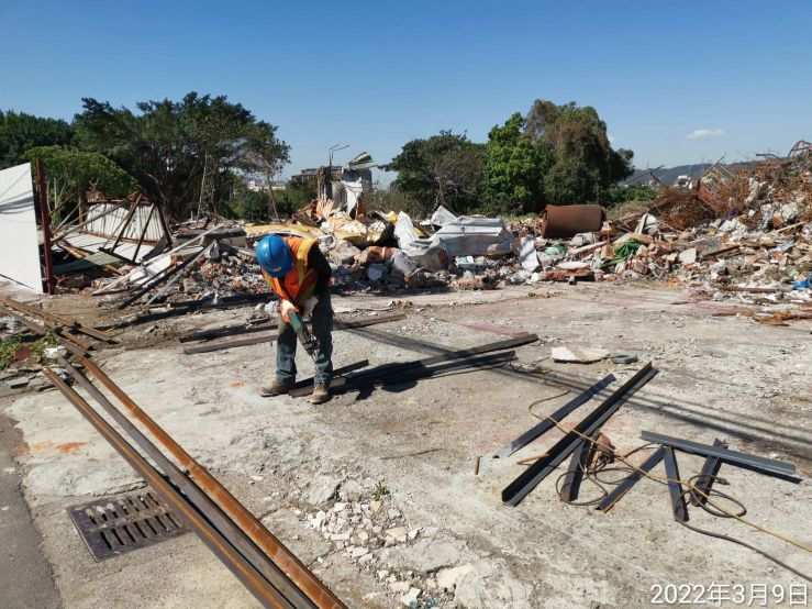 0309-建物拆除、拆後整地、圍籬施作、B8類廢棄物出運管制及污水工程