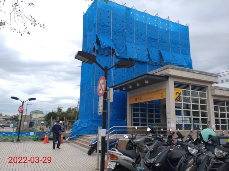 0329-建物拆除、整地破碎、圍籬施作、B8類廢棄物會磅、管理維護(施工架搭設及防塵網覆蓋)