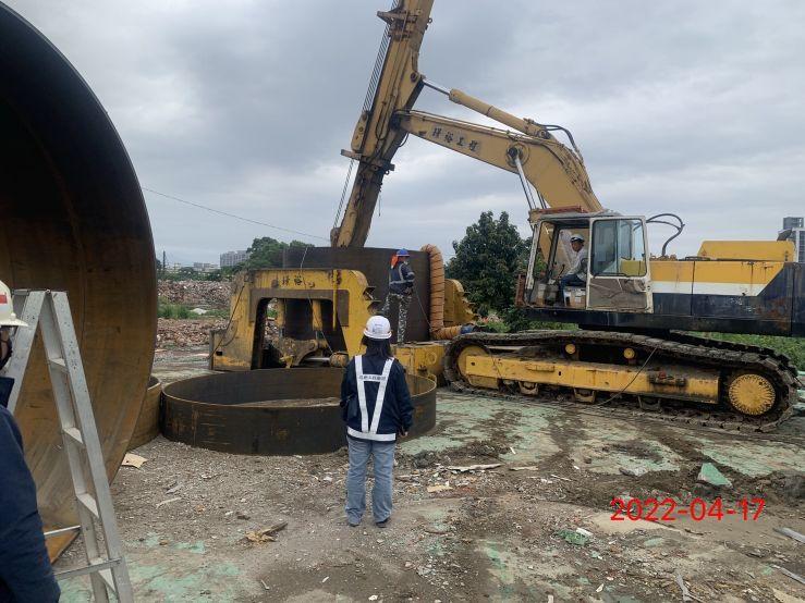 0417-地坪破碎、圍籬施作及污水工程(開挖出土/鋼環垂直度/前導管推進)