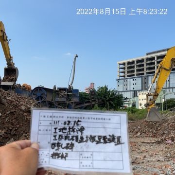 0815-建物拆除、整地土方工程、臨時排水工程、圍籬施作、污水工程及管理維護(張貼牌面/垃圾清理/路面清洗/排水溝清理)