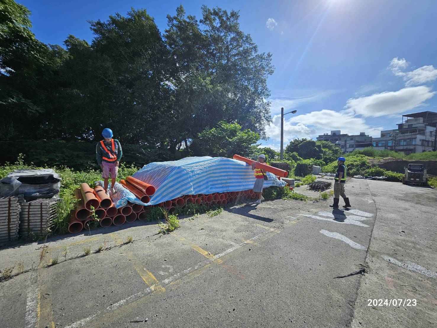 0723-整地土方工程、道路工程、排水工程、污水工程、共管工程、及管理維護(勤前教育)/防颱整備/(凱米颱風)發佈陸上颱風警報 0723-整地土方工程、道路工程、排水工程、污水工程、共管工程、及管理維護(勤前教育)/防颱整備/(凱米颱風)發佈陸上颱風警報