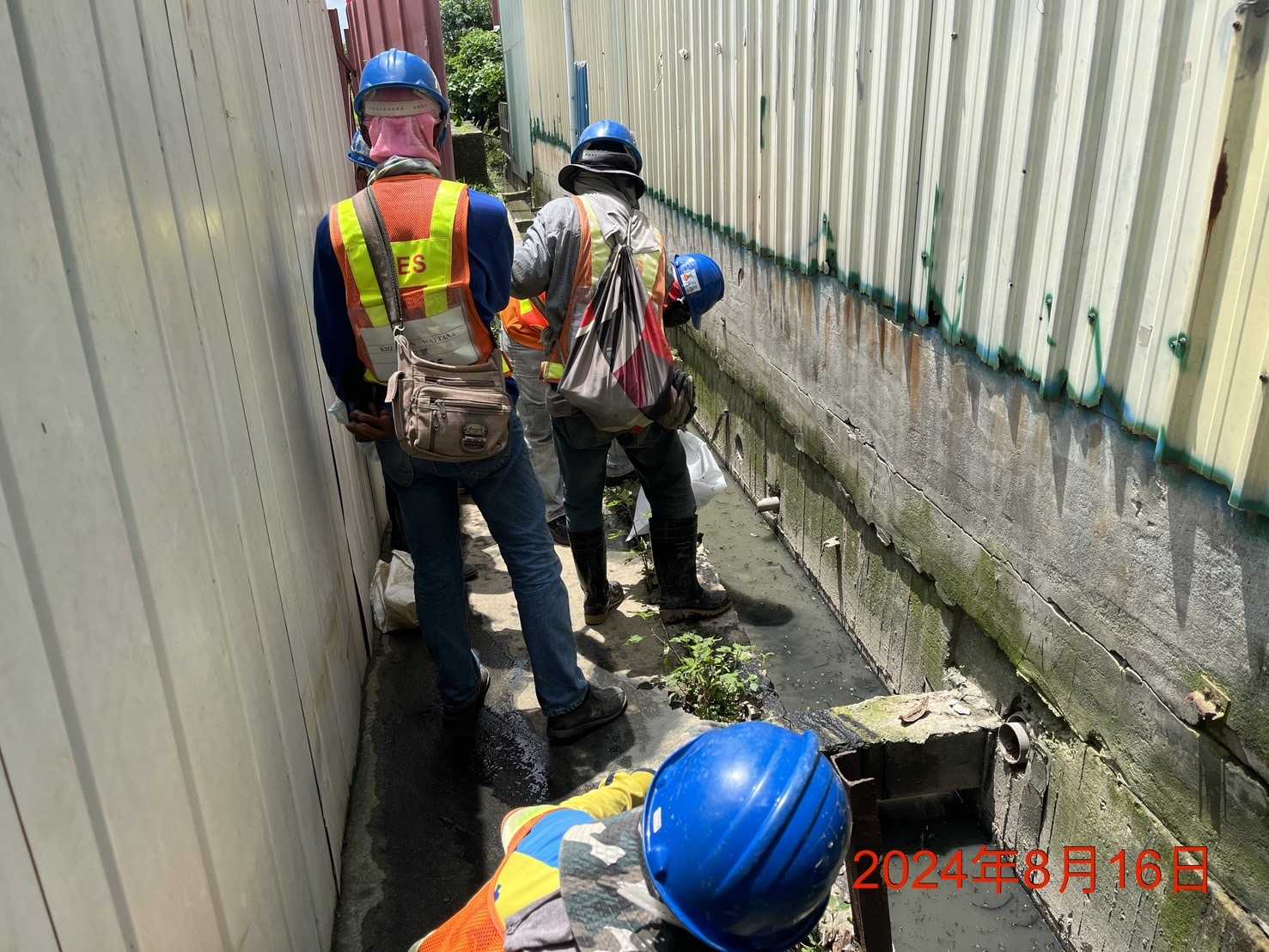 0816-整地土方工程、排水工程、污水工程、共管工程及管理維護(勤前教育)/集水井清理/抽水馬達管線裝配/防汛作業(新樹路53巷排水溝清淤)