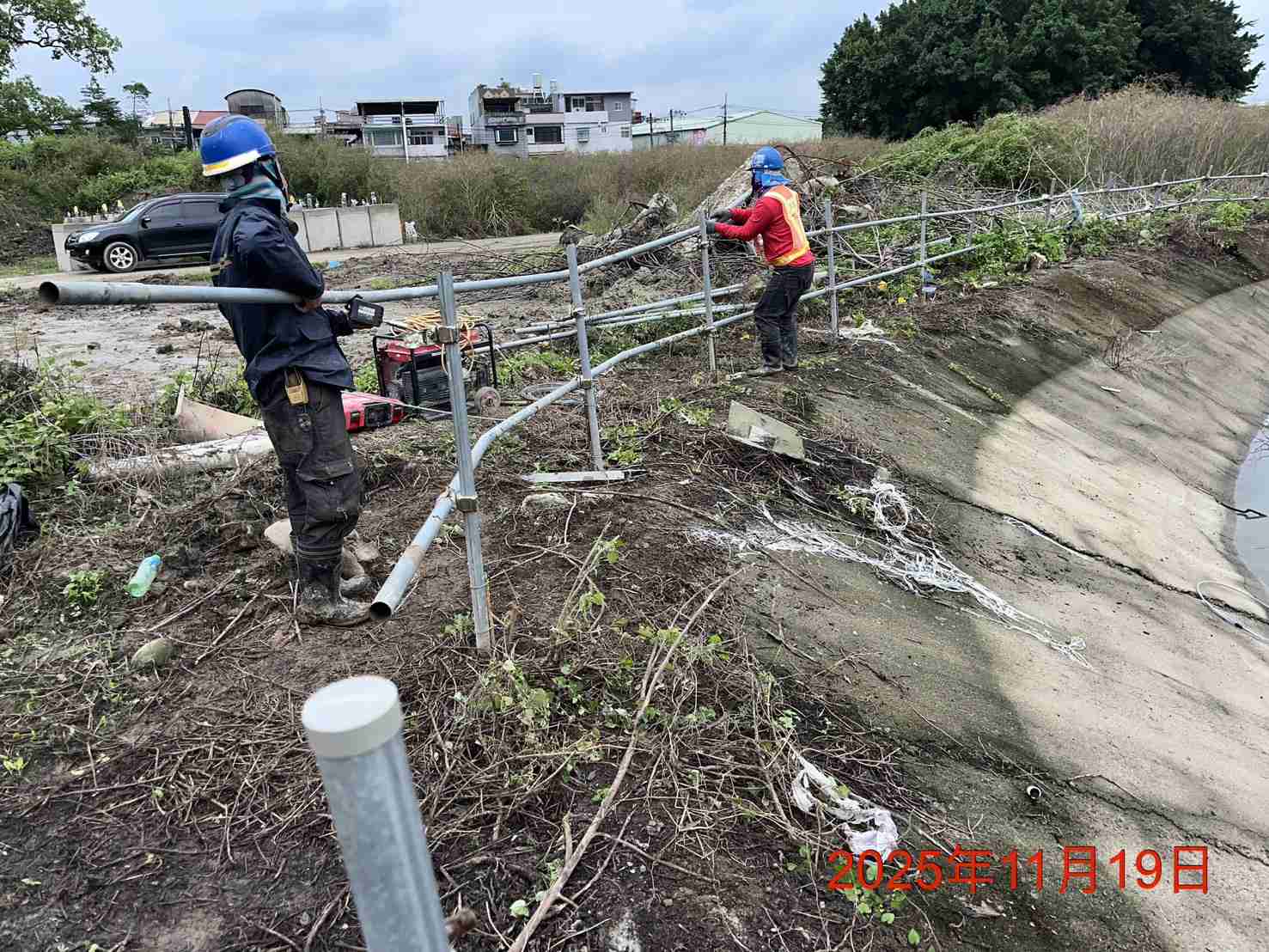 1119 整地土方工程、道路工程、排水工程、污水工程、共管工程、圍籬工程、機電工程及管理維護/滯洪池安全護欄維護