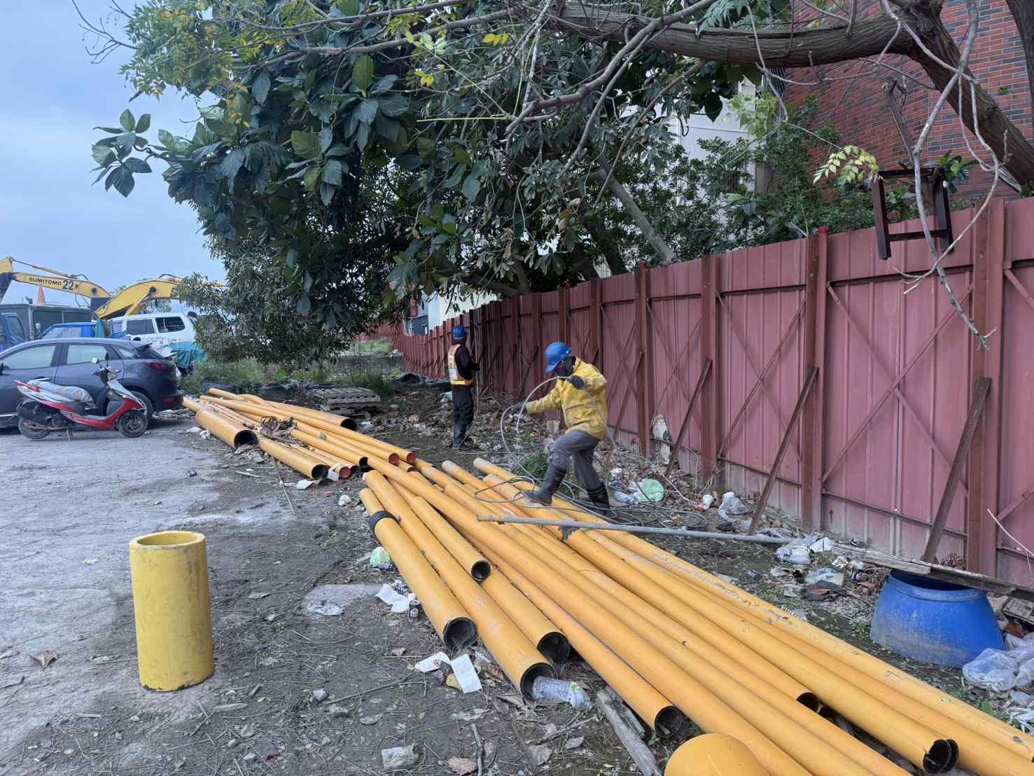 0208 排水工程及管理維護/點井馬達主電源佈纜施作